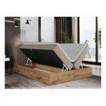 Łóżko kontynentalne NESSI 200x200 - H4 - beżowy, struktura