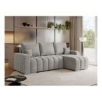 Narożnik KIRASSO L - uniwersalny - jasnoszary, struktura