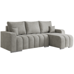 Narożnik KIRASSO L - uniwersalny - jasnoszary, struktura