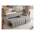 Narożnik KIRASSO L - uniwersalny - jasnoszary, struktura