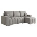 Narożnik KIRASSO L - uniwersalny - jasnoszary, struktura