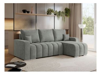 Narożnik KIRASSO L - uniwersalny - szary, struktura