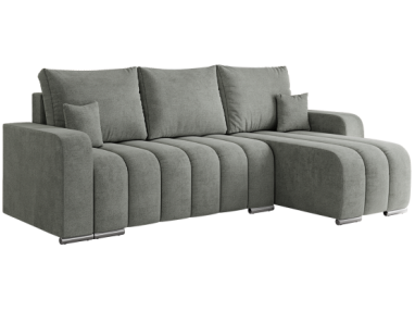 Narożnik KIRASSO L - uniwersalny - szary, struktura