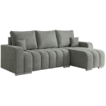 Narożnik KIRASSO L - uniwersalny - szary, struktura