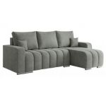 Narożnik KIRASSO L - uniwersalny - szary, struktura