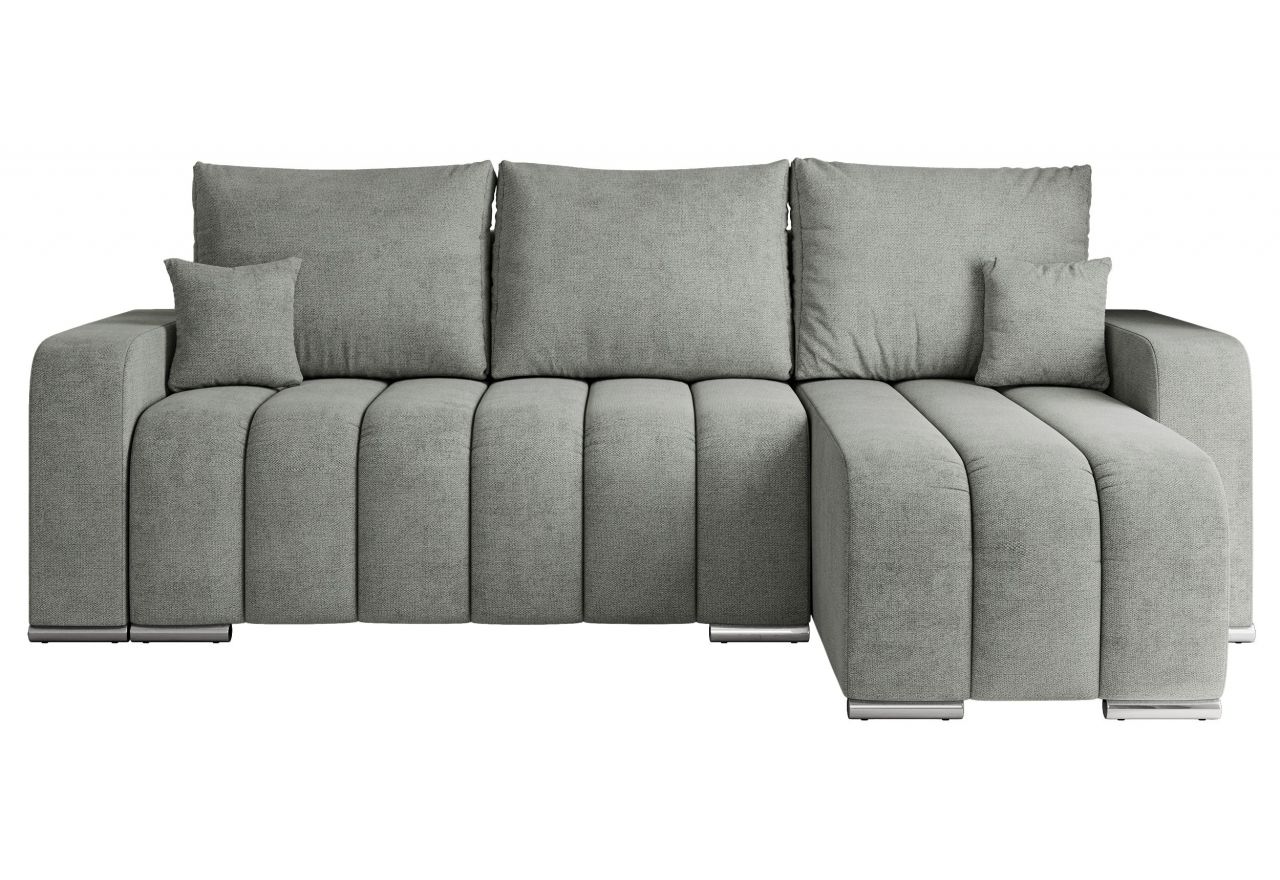 Narożnik KIRASSO L - uniwersalny - szary, struktura