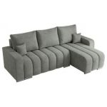 Narożnik KIRASSO L - uniwersalny - szary, struktura