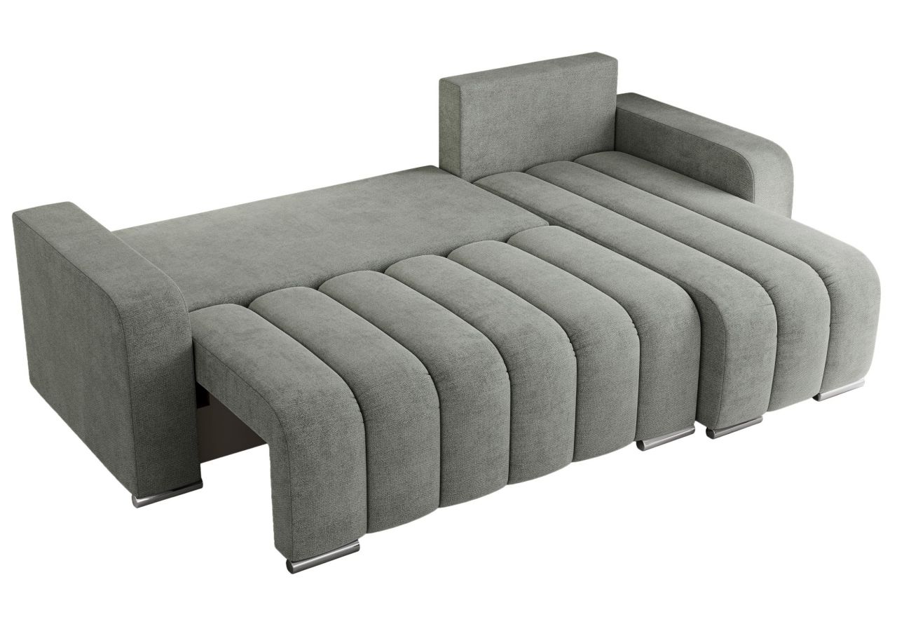 Narożnik KIRASSO L - uniwersalny - szary, struktura