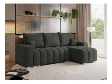 Narożnik KIRASSO L - uniwersalny - ciemnoszary, struktura