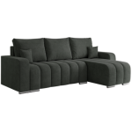 Narożnik KIRASSO L - uniwersalny - ciemnoszary, struktura