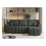 Narożnik KIRASSO L - uniwersalny - ciemnoszary, struktura