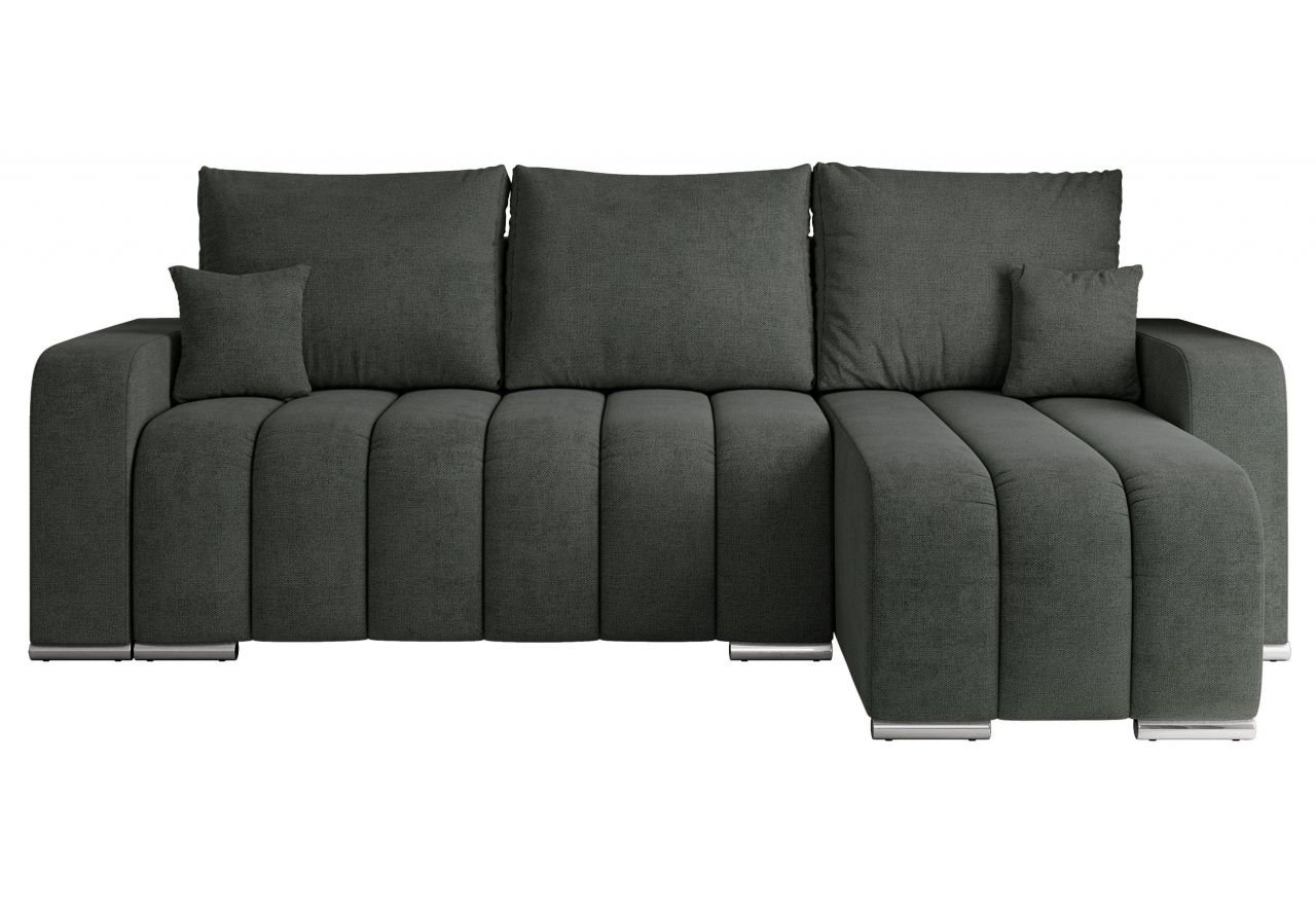 Narożnik KIRASSO L - uniwersalny - ciemnoszary, struktura