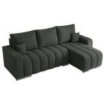 Narożnik KIRASSO L - uniwersalny - ciemnoszary, struktura