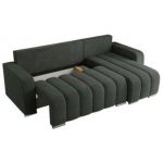 Narożnik KIRASSO L - uniwersalny - ciemnoszary, struktura