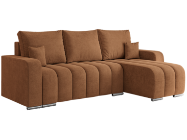 Narożnik KIRASSO L - uniwersalny - pomarańczowy, struktura