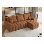 Narożnik KIRASSO L - uniwersalny - pomarańczowy, struktura