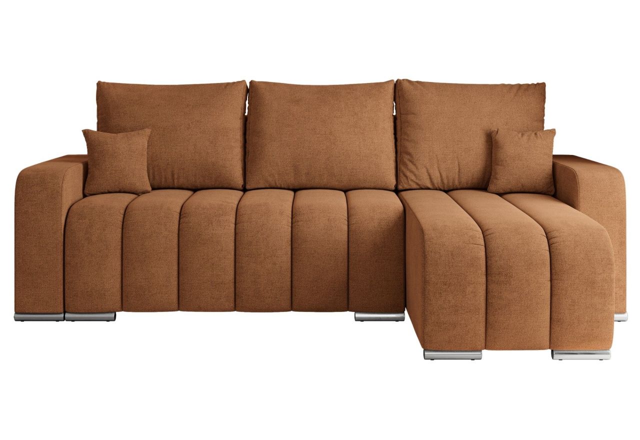 Narożnik KIRASSO L - uniwersalny - pomarańczowy, struktura