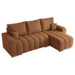 Narożnik KIRASSO L - uniwersalny - pomarańczowy, struktura