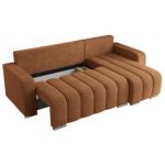 Narożnik KIRASSO L - uniwersalny - pomarańczowy, struktura