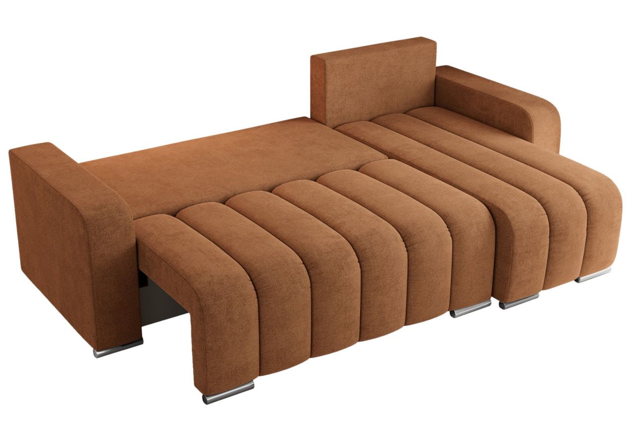 Narożnik KIRASSO L - uniwersalny - pomarańczowy, struktura