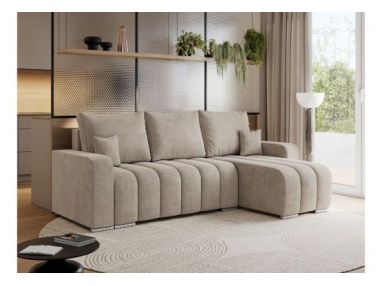 Narożnik KIRASSO L - uniwersalny - beżowy, struktura