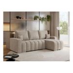 Narożnik KIRASSO L - uniwersalny - beżowy, struktura