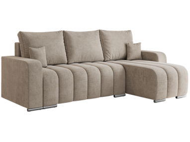 Narożnik KIRASSO L - uniwersalny - beżowy, struktura