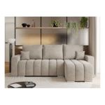 Narożnik KIRASSO L - uniwersalny - beżowy, struktura