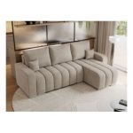 Narożnik KIRASSO L - uniwersalny - beżowy, struktura