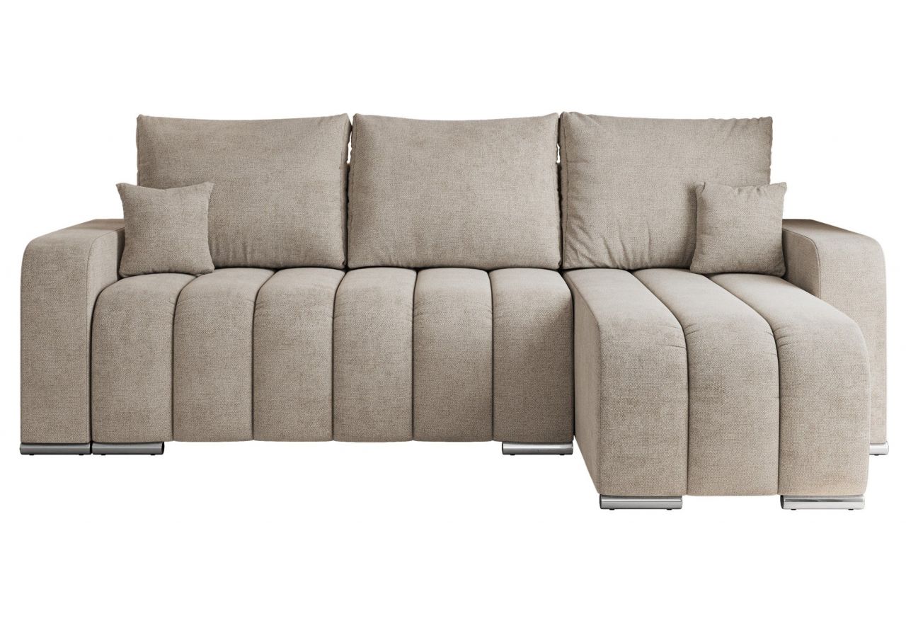 Narożnik KIRASSO L - uniwersalny - beżowy, struktura