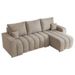 Narożnik KIRASSO L - uniwersalny - beżowy, struktura