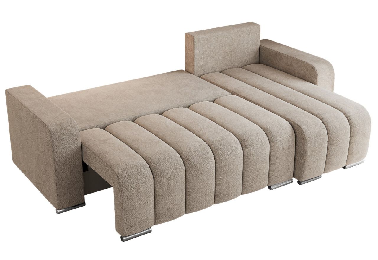 Narożnik KIRASSO L - uniwersalny - beżowy, struktura