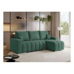 Narożnik KIRASSO L - uniwersalny - ciemnozielony, struktura