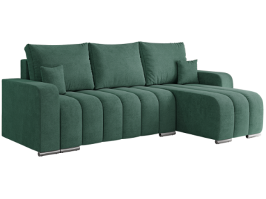 Narożnik KIRASSO L - uniwersalny - ciemnozielony, struktura