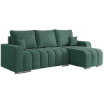 Narożnik KIRASSO L - uniwersalny - ciemnozielony, struktura