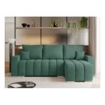 Narożnik KIRASSO L - uniwersalny - ciemnozielony, struktura