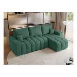 Narożnik KIRASSO L - uniwersalny - ciemnozielony, struktura