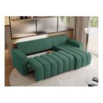 Narożnik KIRASSO L - uniwersalny - ciemnozielony, struktura