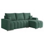 Narożnik KIRASSO L - uniwersalny - ciemnozielony, struktura