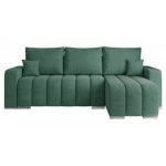 Narożnik KIRASSO L - uniwersalny - ciemnozielony, struktura