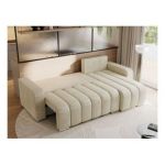 Narożnik KIRASSO L - uniwersalny - beżowy, welwet