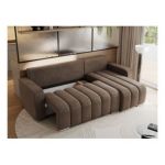 Narożnik KIRASSO L - uniwersalny - brązowy, welwet