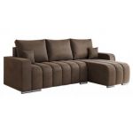 Narożnik KIRASSO L - uniwersalny - brązowy, welwet