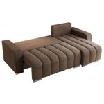 Narożnik KIRASSO L - uniwersalny - brązowy, welwet