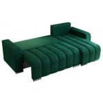 Narożnik KIRASSO L - uniwersalny - ciemnozielony, welwet