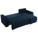 Narożnik KIRASSO L - uniwersalny - ciemnoniebieski, welwet