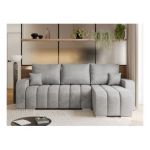 Narożnik KIRASSO L - uniwersalny - jasnoszary, welwet