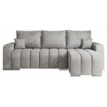 Narożnik KIRASSO L - uniwersalny - jasnoszary, welwet