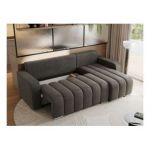 Narożnik KIRASSO L - uniwersalny - ciemnoszary, welwet