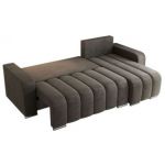 Narożnik KIRASSO L - uniwersalny - ciemnoszary, welwet